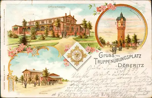 Litho AK Dallgow-Döberitz Truppenübungsplatz - Offizierscasino MB 1899