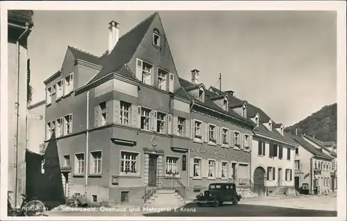 Ansichtskarte Schopfheim Gasthaus und Metzgerei zum Kranz 1940