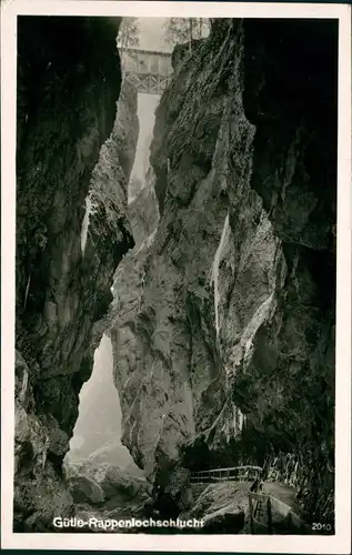 Ak Dornbirn Rappenlochschlucht 1938  gel 2x3Pfg Hindenburg Eckrandstück