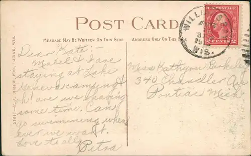 Wisconsin unsortiert CEYLON COURT ON J. J. MITCHELL PLACE, LAKE GENEVA. WISCONSIN USA 1908