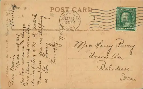 Niagara Falls (NY) Niagarafälle Niagara Falls Ship Maid of the Mist leaving Dock for Trip to the Fall 1909