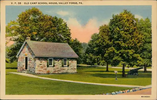 .USA United States of America OLD CAMP SCHOOL HOUSE, VALLEY FORGE, PA. USA 1930