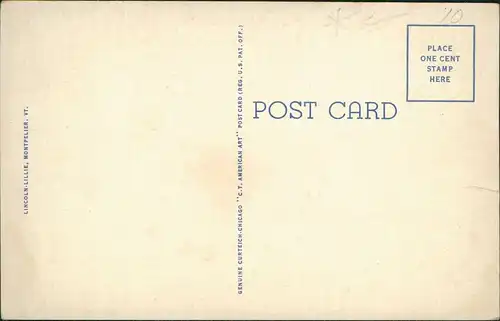 Postcard Barre Public Library Vermont USA Amerika 1920