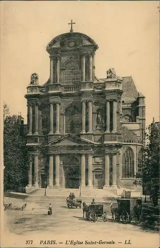 CPA Paris Eglise (Kirche) Saint-Gervais 1920