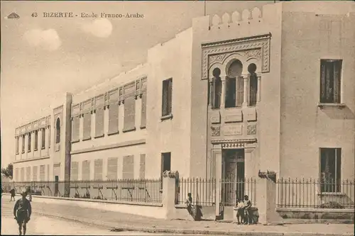 Bizerte بنزرت Ecole Franco-Arabe, Schule, Gebäude-Ansicht 1910