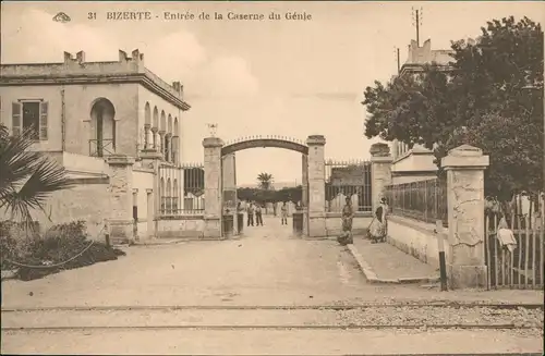 Bizerte بنزرت Kasernen-Eingang, Entrée de la Caserne du Génie 1910
