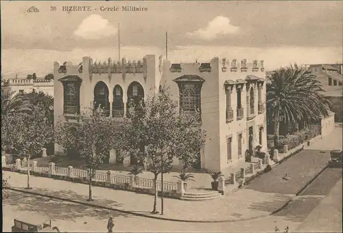 Postcard Bizerte بنزرت Gebäude-Ansicht, Cercle Militaire 1910
