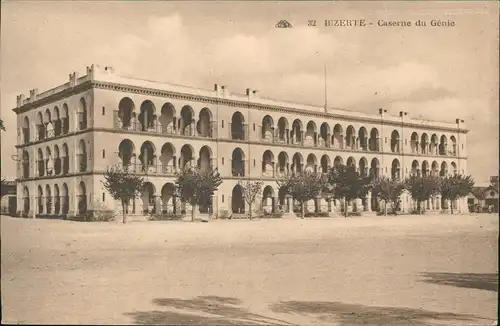 Bizerte بنزرت Gebäude-Ansicht, Kaserne, Caserne du Génie 1910