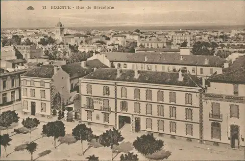 Postcard Bizerte بنزرت Straßen Ansicht Rue de Barcelone 1910