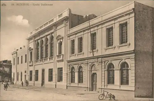 Postcard Bizerte بنزرت Italienische Schule, Ecole Italienne 1910