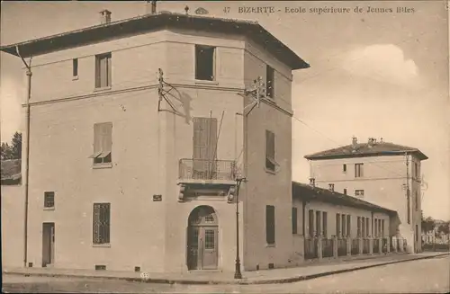 Bizerte بنزرت Gebäude-Ansicht Schule Ecole supérieure de Jeunes filles 1910