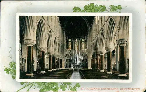 Postcard Cobh Queenstown ST. COLMAN'S CATHEDRAL 1913