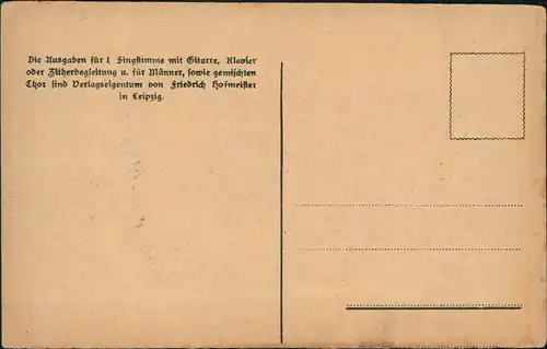Liedkarte Erzgebirge Annl mitn kannl 1911 Erzgebirge, Anton Günther Gottesgab: