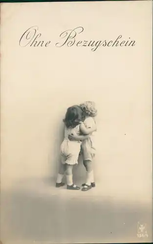 Ansichtskarte  Kinder Künstlerkarte Junge und Mädchen Fotokunst 1914