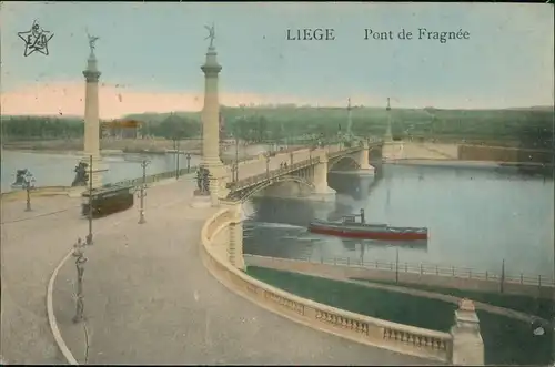 Lüttich Luik Lîdje Pont de Fragnée, Brücke 1915   1. Weltkrieg Feldpost