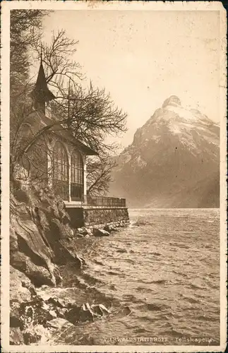 Ansichtskarte Luzern Lucerna Vierwaldstättersee Tellskapelle 1919