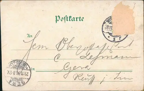 Ansichtskarte Litho AK Rüdesheim (Rhein) Bahnhof, Niederwalddenkmal 1896