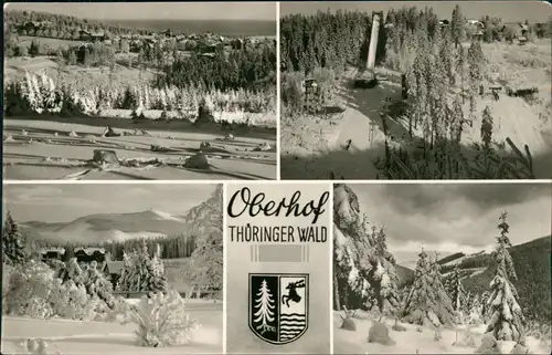 Ansichtskarte Oberhof (Thüringen) Umland-Ansichten im Winter - 4 Bild 1968