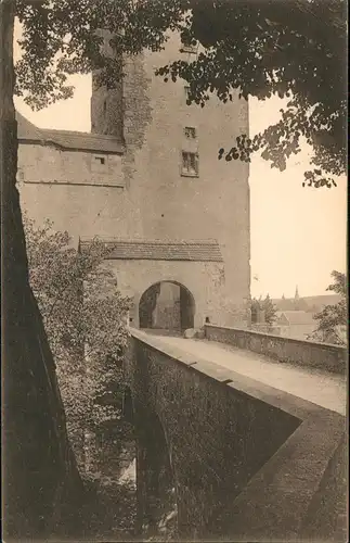Ansichtskarte Rochlitz Schloss, oberer Eingang zum Schloß 1924