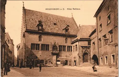 Ansichtskarte Regensburg Altes Rathaus 1914