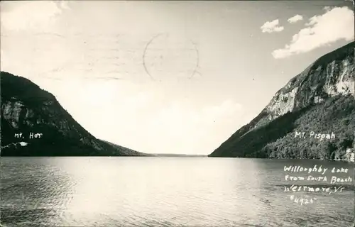 .USA United States of America MT. Pispah & Mt. Hot Willoughby Lake USA 1952