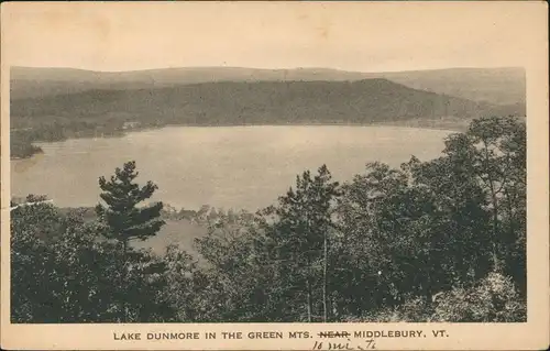 .USA United States of America LAKE DUNMORE  NEAR MIDDLEBURY, Vermont 1926