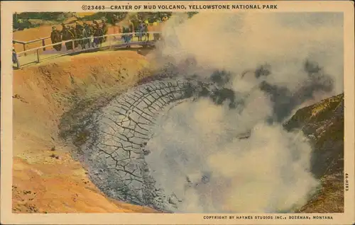 Wyoming Crater of Mud Volcano, Yellowstone Park, USA Amerika 1956