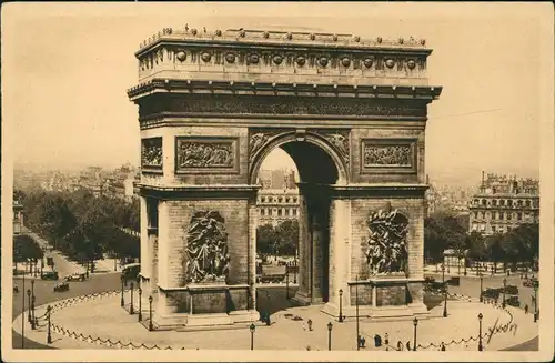 CPA Paris Pariser Triumphbogen Arc de Triomphe 1920