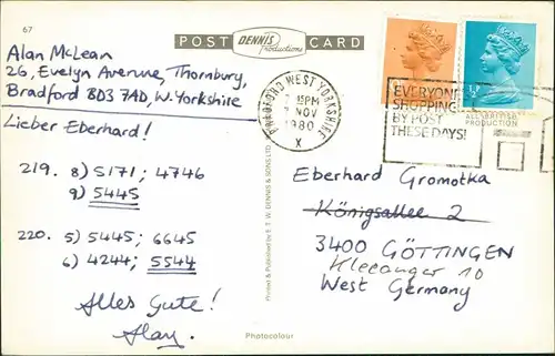 Postcard Bradford Ortsansicht, Chellow Dene 1980
