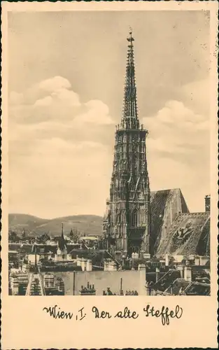 Ansichtskarte Wien Wien, I. Der alte Steffel Panorama-Ansicht 1934