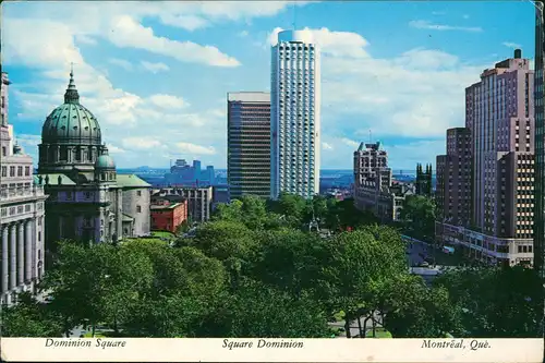 Postcard Montreal Panorama-Ansicht, Square Dominion 1970