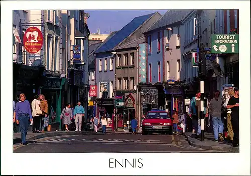 Postcard Ennis Straßen Ansicht Ortsansicht Town-View 2000