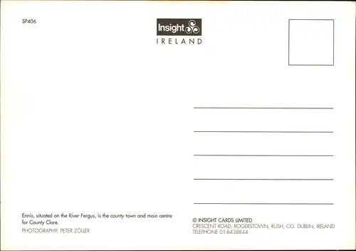 Postcard Ennis Straßen Ansicht Ortsansicht Town-View 2000