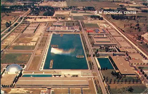 Postcard Warren GENERAL MOTORS TECHNICAL CENTER 1959