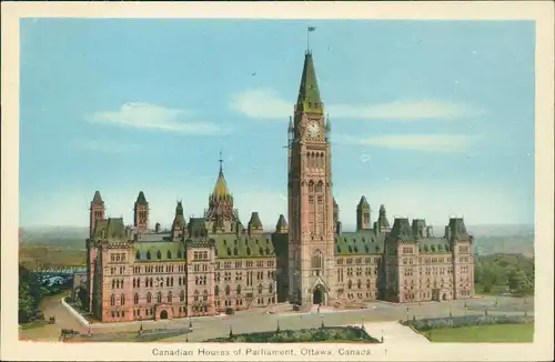 Postcard Ottawa Canadian Houses of Parliament, Ottawa, Canada 1930