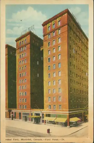 Postcard Montreal Hôtel Ford, Canada Ford Hotel 1954