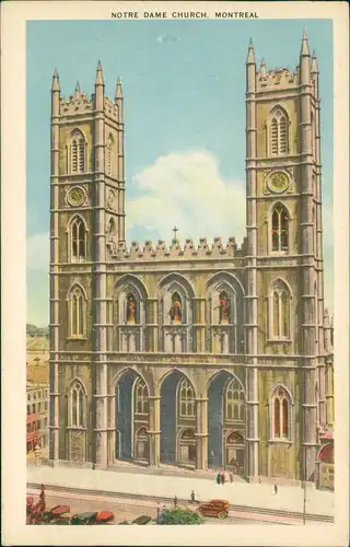 Postcard Montreal NOTRE DAME CHURCH, Kanada Canada 1950