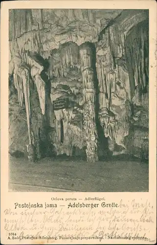 Postcard Adelsberg Postojna Postojnska jama – Adelsberger Grotte 1905