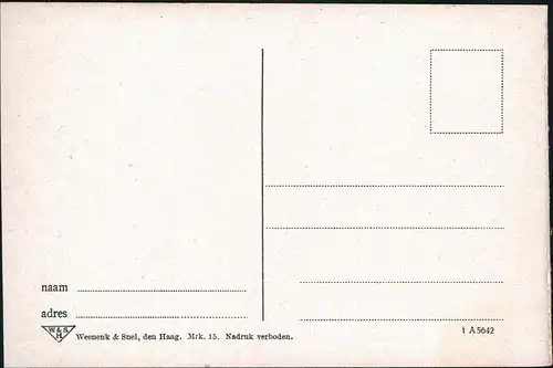 Postkaart Marken-Waterland Insel Marken - Mädchen 1925