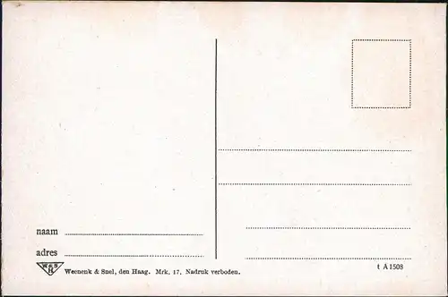 Postkaart Marken-Waterland Marken. Binnenkamer. 1925