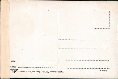 Postkaart Marken-Waterland Insel Marken - Mädchen an der Stadt 1925