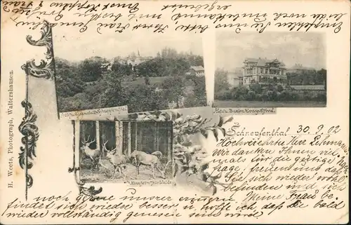 Ansichtskarte Schnepfenthal-Waltershausen Mehrbildkarte Ortsansichten 1902