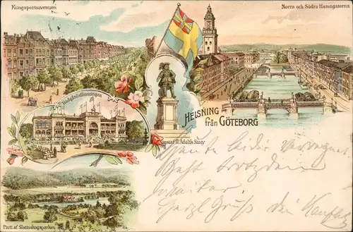 Litho AK Göteborg Göteborg MB: Stadtansichten Helsning fran... 1898