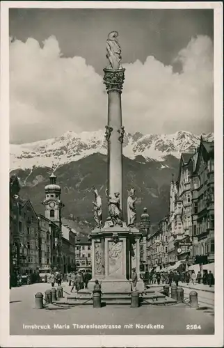 Ansichtskarte Innsbruck Maria Theresienstraße mit Nordkette 1940