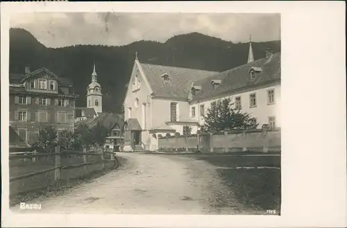 Ansichtskarte Bezau Ortsansicht Straßen-Ansicht 1950