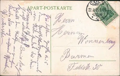 Ansichtskarte Köln Partie am Hahnentor 1915