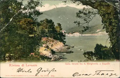 Rapallo Riviera di Levante Sulla Strada fra S. Margherita e Rapallo 1904