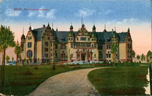 CPA Metz Generalkommando. 1917  gel. Feldpoststempel