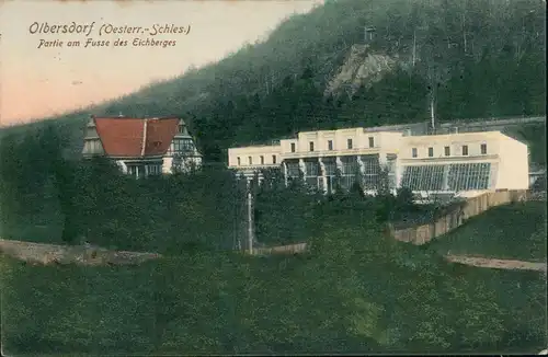 Olbersdorf (Mähren) Město Albrechtice Partie am Fusse des Eichberges 1911