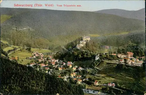 Ansichtskarte Schwarzburg Vom Trippstein aus. 1915